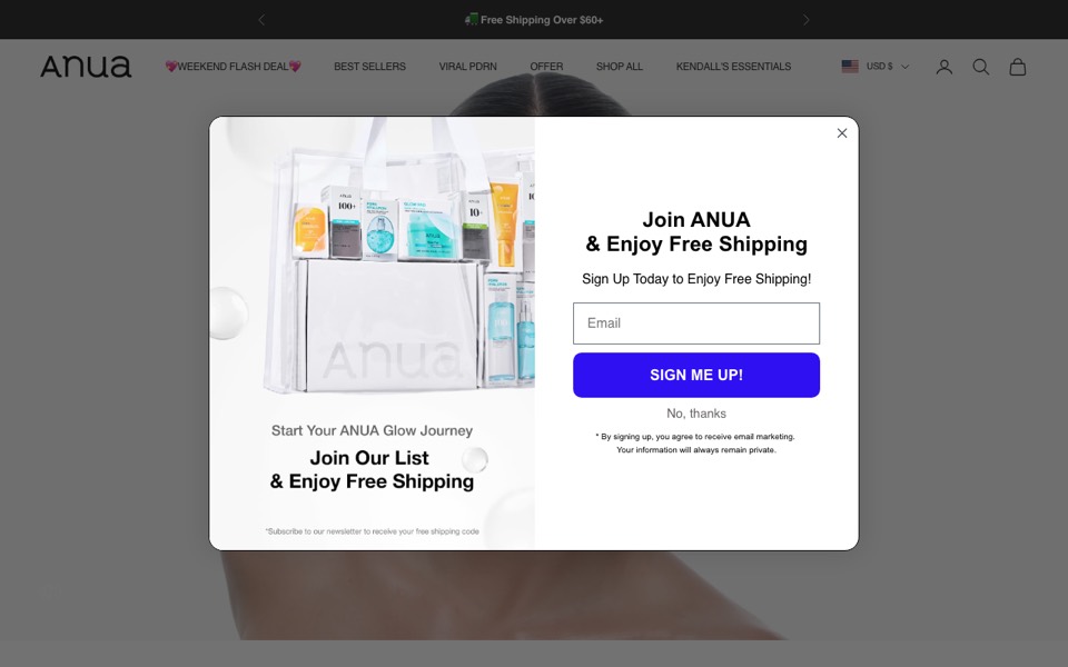 ANUA / From Labs 웹사이트 스크린샷