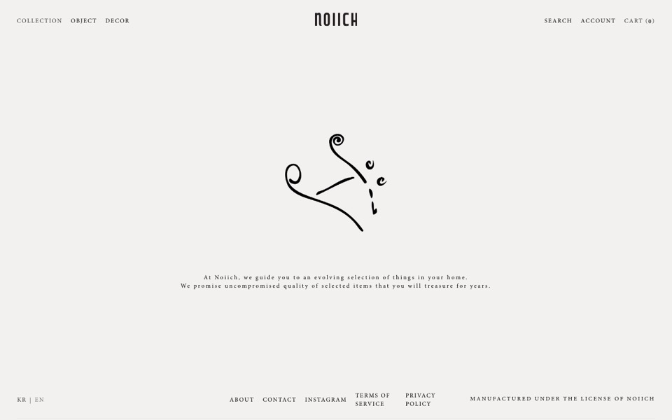 noiich 웹사이트 스크린샷