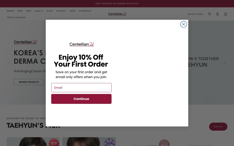 Centellian24 웹사이트 스크린샷